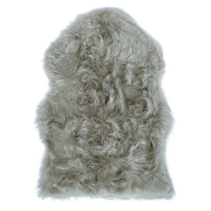 Pitkäkarvainen lampaan tekonahka harmaana - 65x95 cm