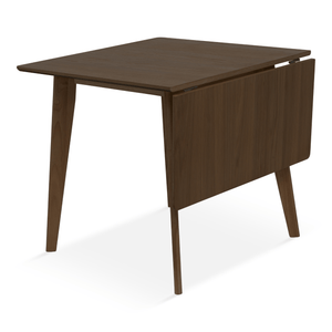 Ezra - Savutammi kokoontaitettava ruokapöytä jatkolehdillä lakattua tammiviilua - 80/120 x 80 cm