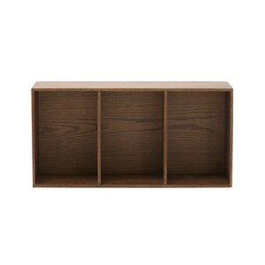 Rumi Seinähylly kolmella lokerolla 33x20x66 cm savutammi sis. seinäkiinnikkeet
