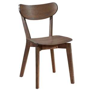 Rory ruokapöytätuoli - Ruskea puinen tuoli savutammiviilulla