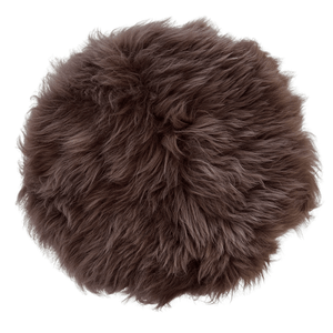 Aito karitsannahkatyyny - Ruskea Ø35 cm