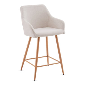 Jenna baarijakkara - beige tekstiili käsinojilla 65 cm