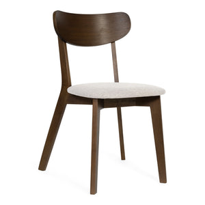 Rory ruokapöydän tuolit - Puutuoli savutammesta, istuin verhoiltu