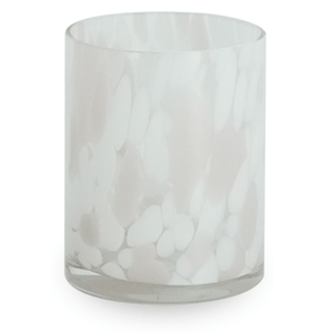 Nina lasinen teekynttiläpidike vaaleanpunainen 10 cm