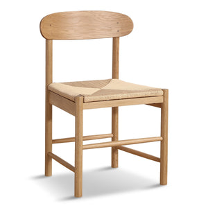 Madison puinen ruokapöydän tuolit tammea, jossa on pajuistuin