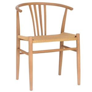 Naomi ruokapöydän tuoli pyökistä, punotulla istuimella