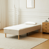 Runkopatja beige 90x200 cm 4 cm sijauspatja PU-vaahtoa, ilman jalkoja