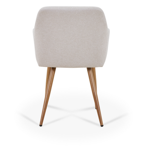 Jenna ruokapöydän tuolit - beige tekstiili ja tammi-look