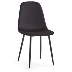 Anna ruokapöytätuoli - verhoiltu mustalla veluurilla