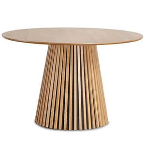 Lewis - Pyöreä ruokapöytä tammiviilua Ø120 cm