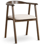 Jocelyn ruokapöydän tuolit savutettua tammea ja beige kangasistuin