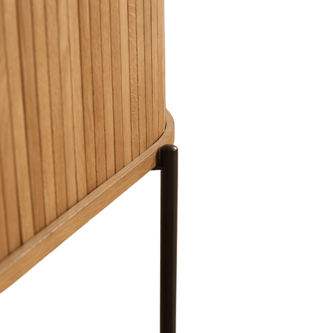 Firenzen tamburikaappi tammilistoilla 160x45x75 cm