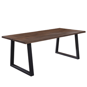 Esther lankkupöytä - 200x95 cm - savustetusta tammesta neliöjaloilla - (Valmius jatkolevyille)