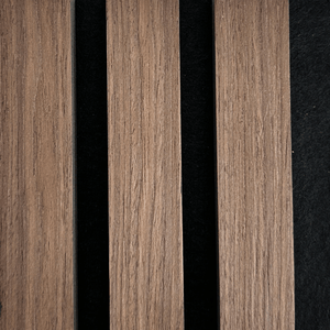 Premium-akustiikkapaneelin näyte, savustettu tammiviilu, 150 x 120 mm