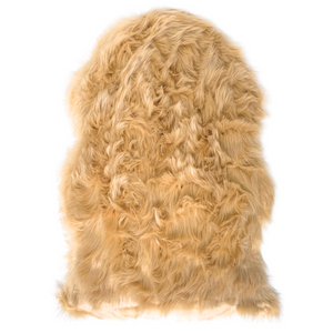 Pitkäkarvainen tekokaritsannahka Beige - 65x95 cm - 65x95 cm