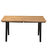 Madelina kalanruotopöytä 150/240x90 cm - Lakattu tammiviilu (Valmisteltu jatkolehtiä varten)