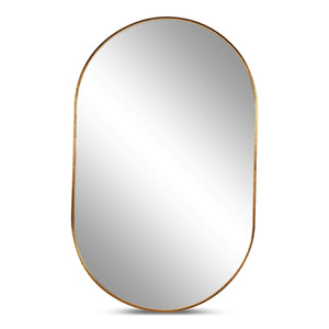 Linda soikea peili messinki-/kultakehyksellä 50x80 cm
