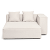 Hailey-oikeanpuoleinen lepotuolimoduuli, beige, P: 147 x S: 148 x K: 65 cm