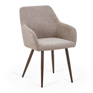 Jenna ruokapöytätuoli - hiekkatekstiili ja savutammi -look