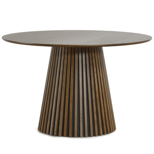 Lewis - Pyöreä ruokapöytä savustettua tammiviilua Ø120 cm