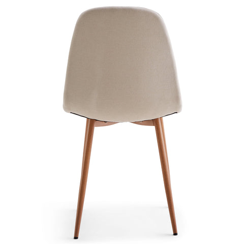 Anna ruokapöytätuoli - beige tekstiili ja tammi-look