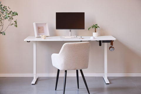 Damian korkeussäädettävä pöytä 160x80 cm valkoinen