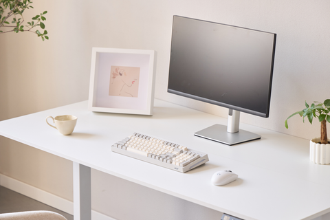 Damian korkeussäädettävä pöytä 160x80 cm valkoinen