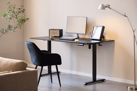 Damian korkeussäädettävä pöytä 160x80 cm, musta