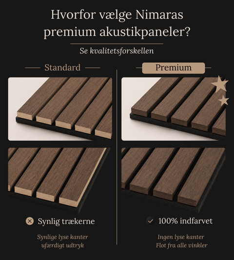 Premium-akustiikkapaneelin näyte, savustettu tammiviilu, 150 x 120 mm