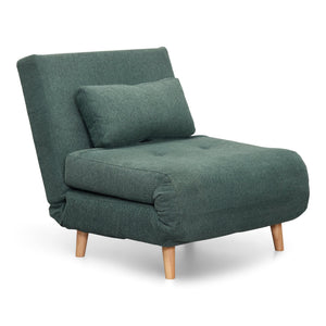 Thalia kokoontaitettava vuodesohva vihreää tekstiiliä