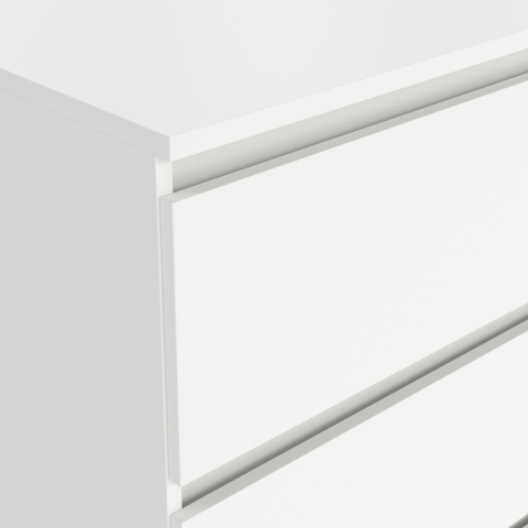 Maise lipasto 70x138x41 cm, 6 laatikkoa, valkoinen