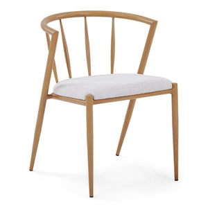 Bella ruokapöytätuoli - Tammi ja beige verhoiltu istuinosa
