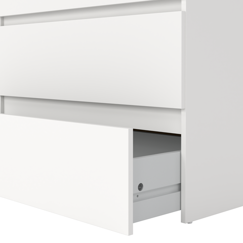 Maise lipasto 70x138x41 cm, 6 laatikkoa, valkoinen