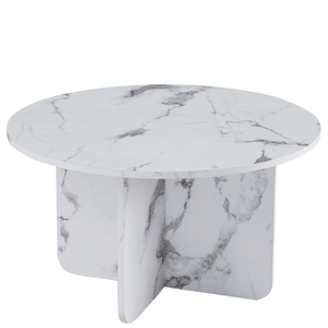 Mercy sohvapöytä valkoinen marmori Ø80 cm