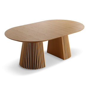 Lewis - Ovaali ruokapöytä tammiviilulla ja jatkolevyillä 200/250/300 CM - 2x jatkolehtiä mukana