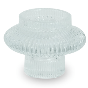 Nala lasinen kynttilänjalka kirkas 6 cm