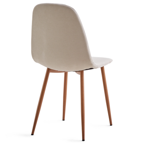 Anna ruokapöytätuoli - beige tekstiili ja tammi-look