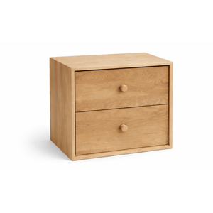 Rumi Seinähylly laatikoilla 33x20x33 cm tammi sis. seinäkiinnikkeet