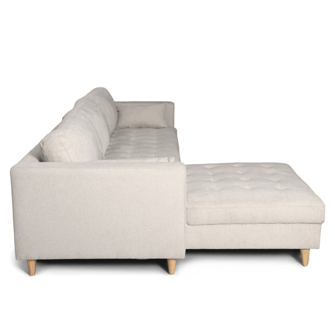 Brandy - Oikea- ja vasenkätinen käännettävä sohvasohva beige - L: 290 x S: 96 x K: 80 cm