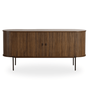 Florence tamburikaappi lamelleilla, savutammi 160x45x75 cm