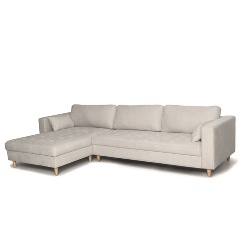 Brandy - Oikea- ja vasenkätinen käännettävä sohvasohva beige - L: 290 x S: 96 x K: 80 cm